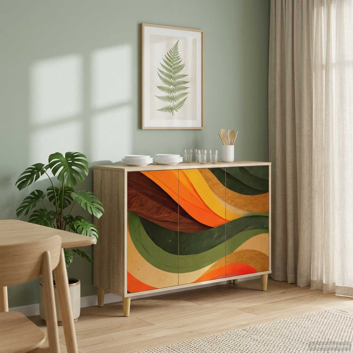 Dressoir BONN Sonoma 102 x 33 x 75 cm Bewerkt hout is nu te koop bij PeponiXL, paradijselijk wonen!