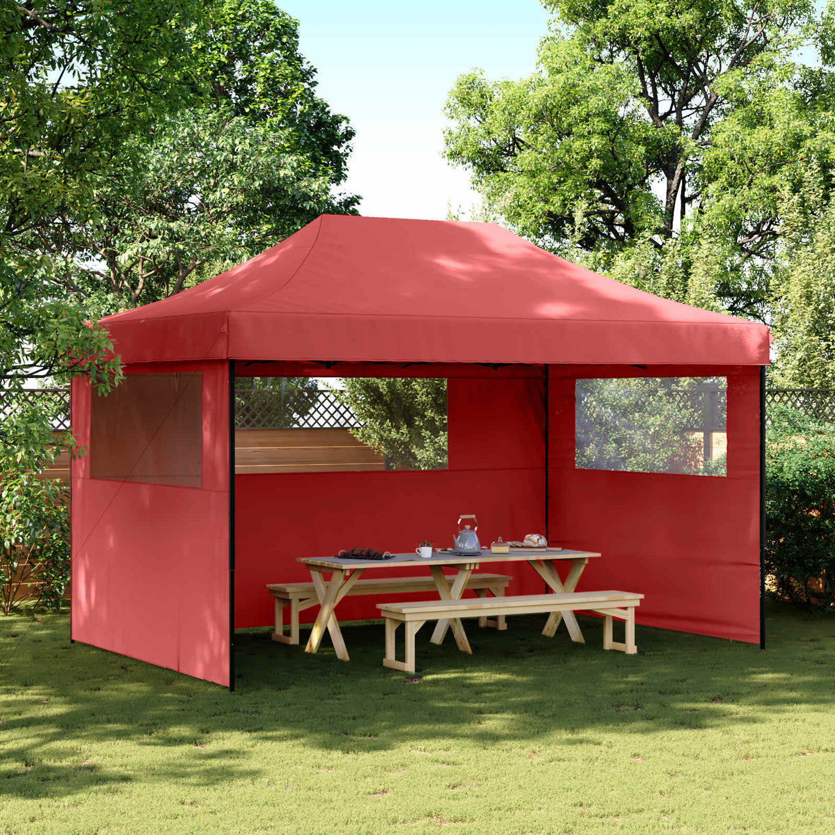 Partytent Bordeauxrood 292 x 440 x 315 cm Oxford Stof is nu te koop bij PeponiXL, paradijselijk wonen!