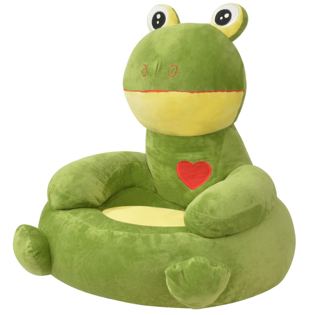 Pluche kinderstoel kikker groen is nu te koop bij PeponiXL, paradijselijk wonen!