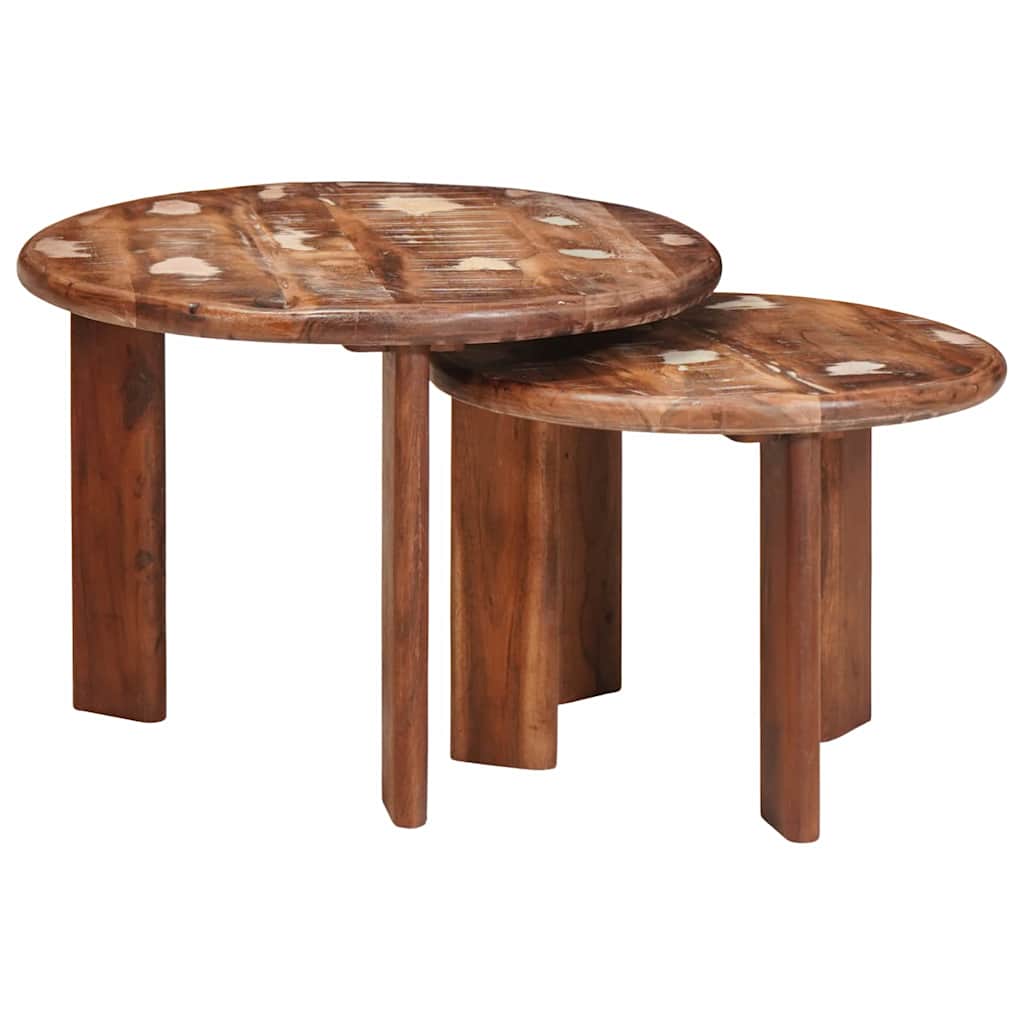 Nest Koffietafels 2 pcs Multikleur Massief gerecycled hout is nu te koop bij PeponiXL, paradijselijk wonen!