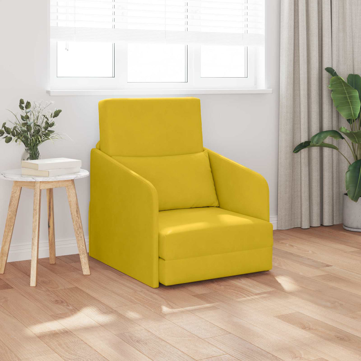 Slaapbank Geel 65 x 80 x 83 cm Fluweel is nu te koop bij PeponiXL, paradijselijk wonen!