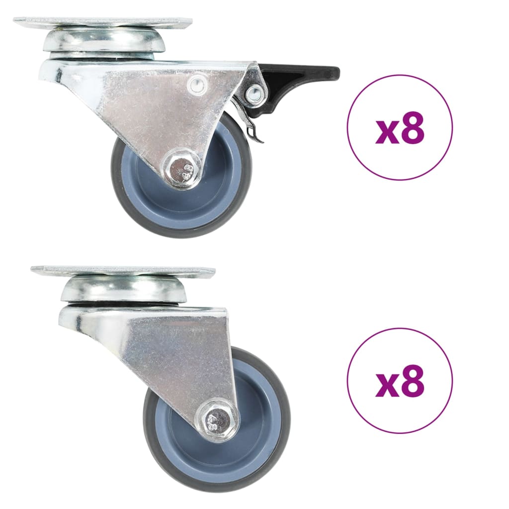 16 st Zwenkwielen dubbel 50 mm is nu te koop bij PeponiXL, paradijselijk wonen!