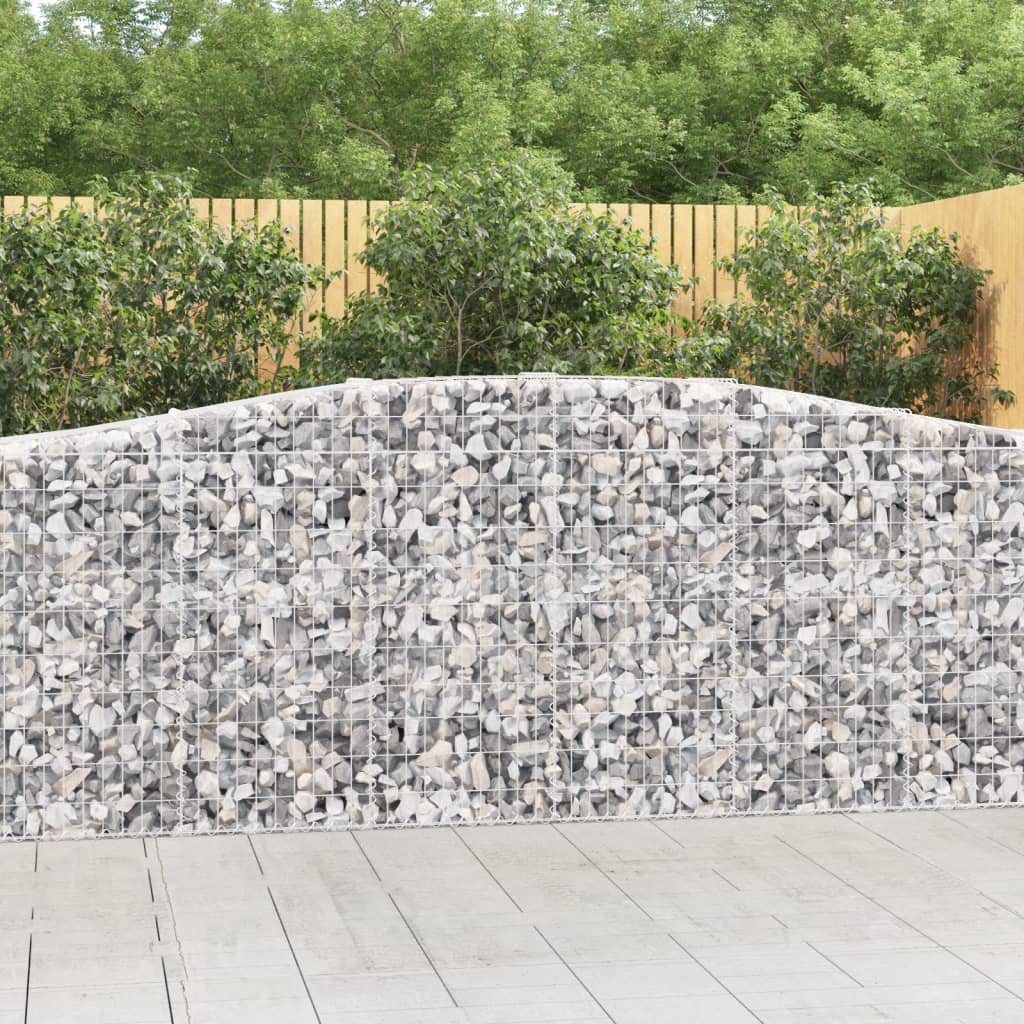 Schanskorven 15 st gewelfd 400x50x100/120 cm ijzer is nu te koop bij PeponiXL, paradijselijk wonen!