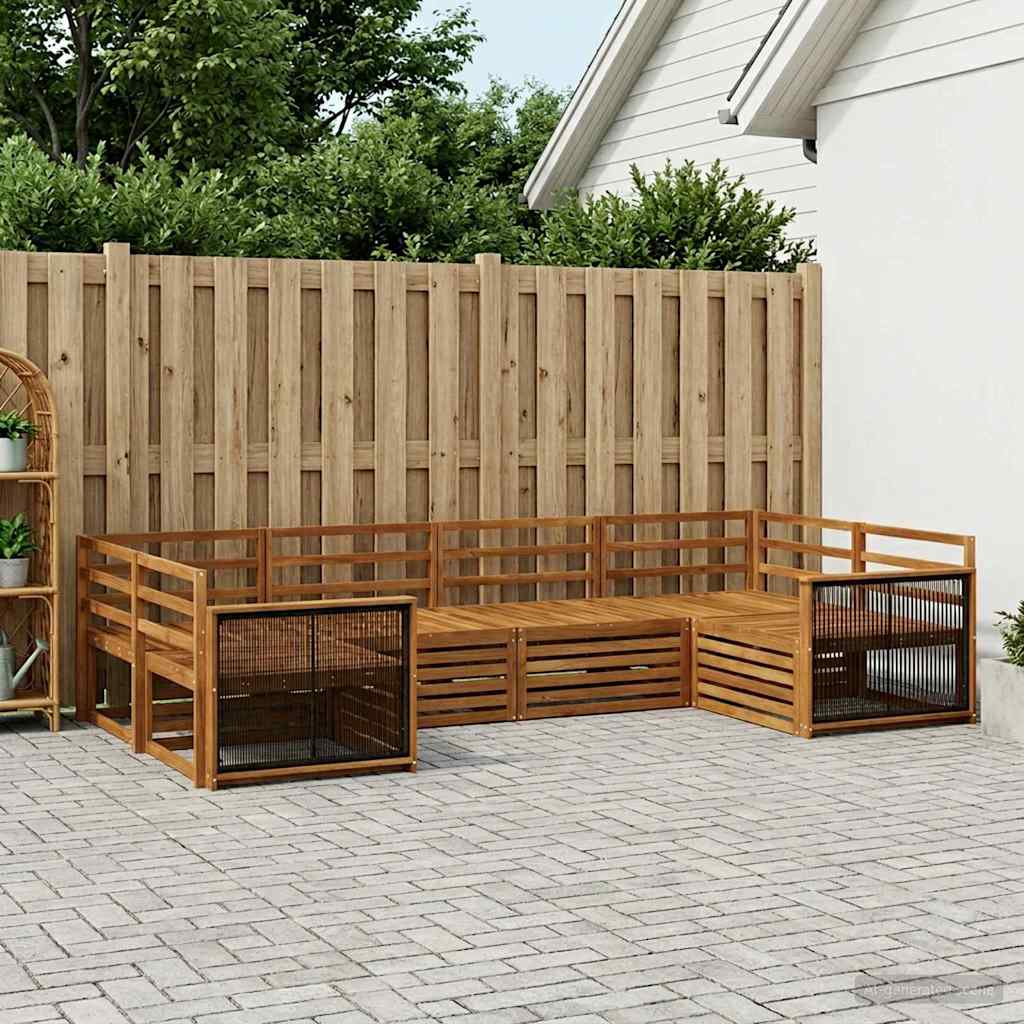 Buiten bankenset 6 pcs Naturel is nu te koop bij PeponiXL, paradijselijk wonen!