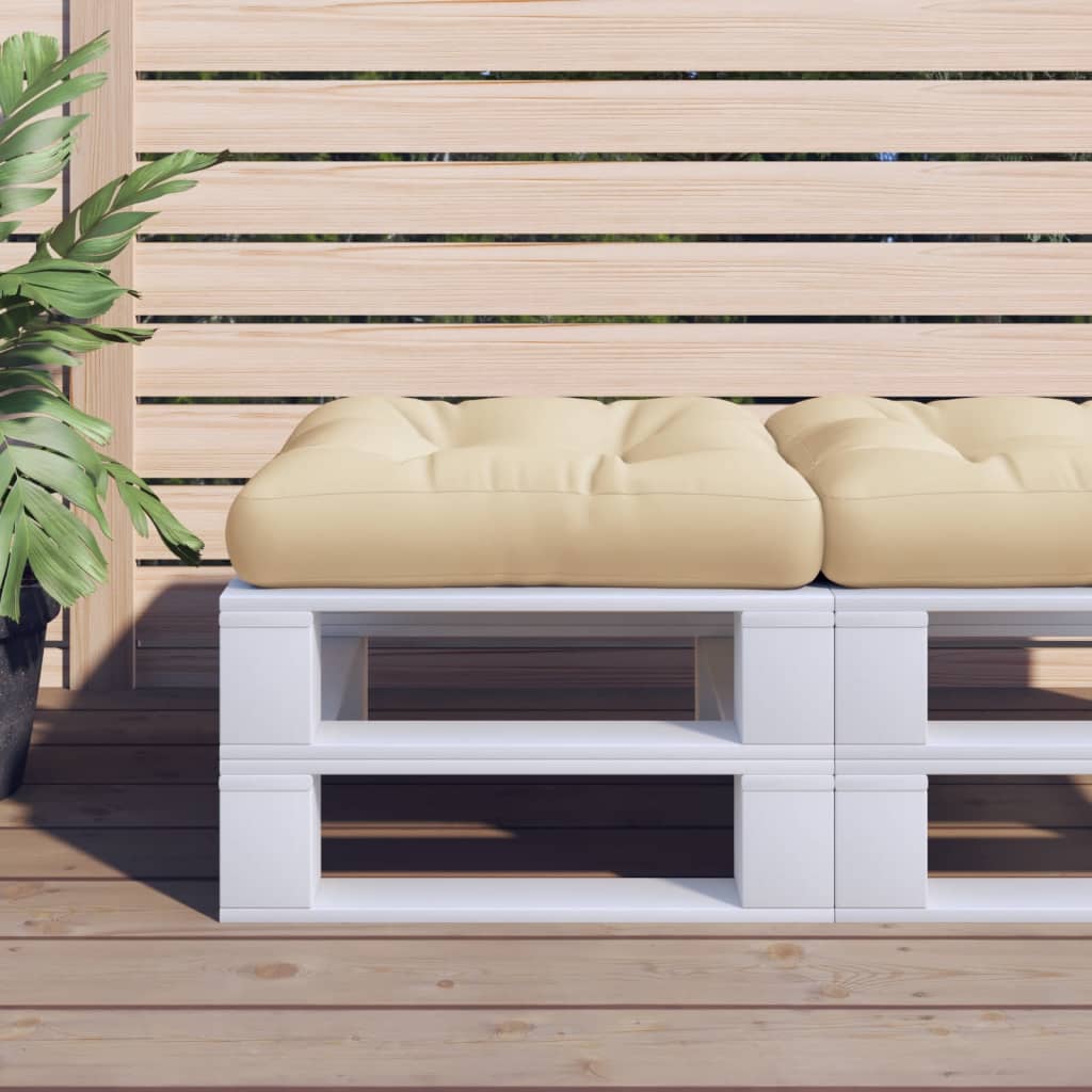 Palletkussen 58x58x10 cm stof beige is nu te koop bij PeponiXL, paradijselijk wonen!