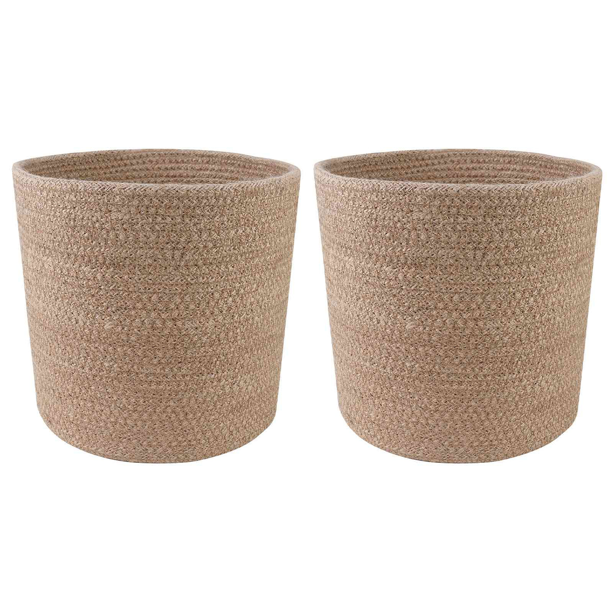 Plantenpot Set 2 pcs Naturel Ø 21 x 21 cm 100% Tossa Jute is nu te koop bij PeponiXL, paradijselijk wonen!