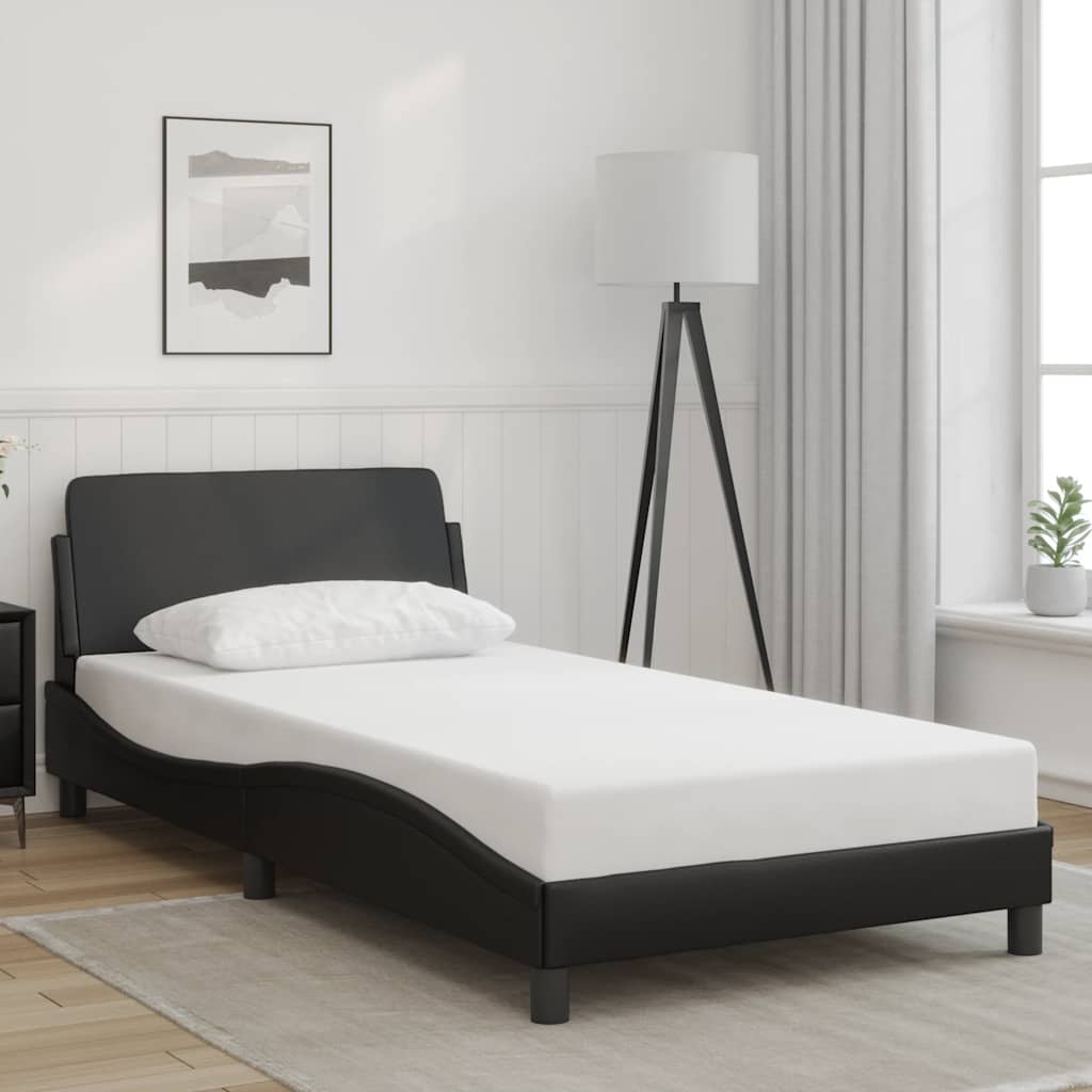 Bedframe "Dover" kunstleer zwart 100x203 cm is nu te koop bij PeponiXL, paradijselijk wonen!