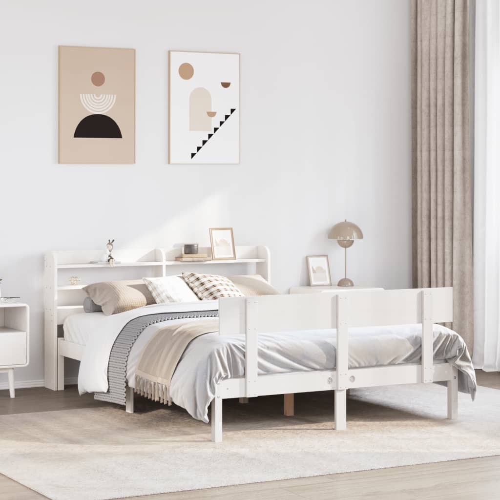 Bedframe zonder matras massief grenenhout wit 120x190 cm is nu te koop bij PeponiXL, paradijselijk wonen!