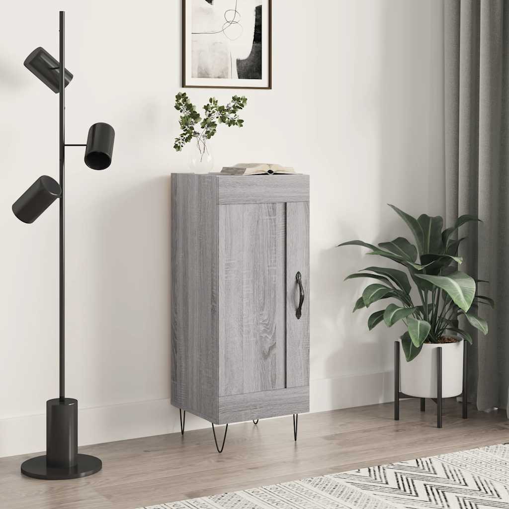 Dressoir 34,5x34x90 cm bewerkt hout grijs sonoma eikenkleurig is nu te koop bij PeponiXL, paradijselijk wonen!