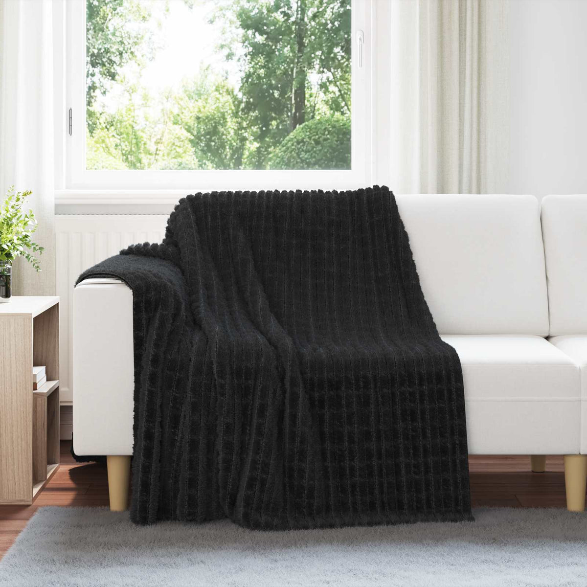 Kleden 6 pcs Zwart 200 x 150 cm Fleece is nu te koop bij PeponiXL, paradijselijk wonen!