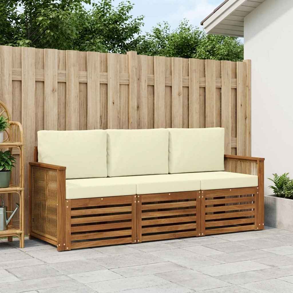 Sofa-Sets met kussen 3 pcs Massief Acaciahout is nu te koop bij PeponiXL, paradijselijk wonen!
