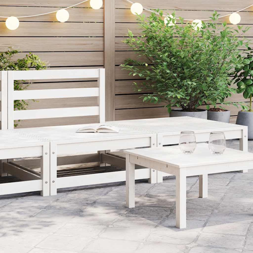 2-delige Loungeset massief grenenhout wit is nu te koop bij PeponiXL, paradijselijk wonen!