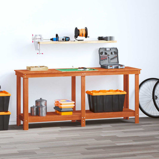 Werkbank Waskleur Bruin 180 x 50 x 80 cm Massief grenenhout is nu te koop bij PeponiXL, paradijselijk wonen!