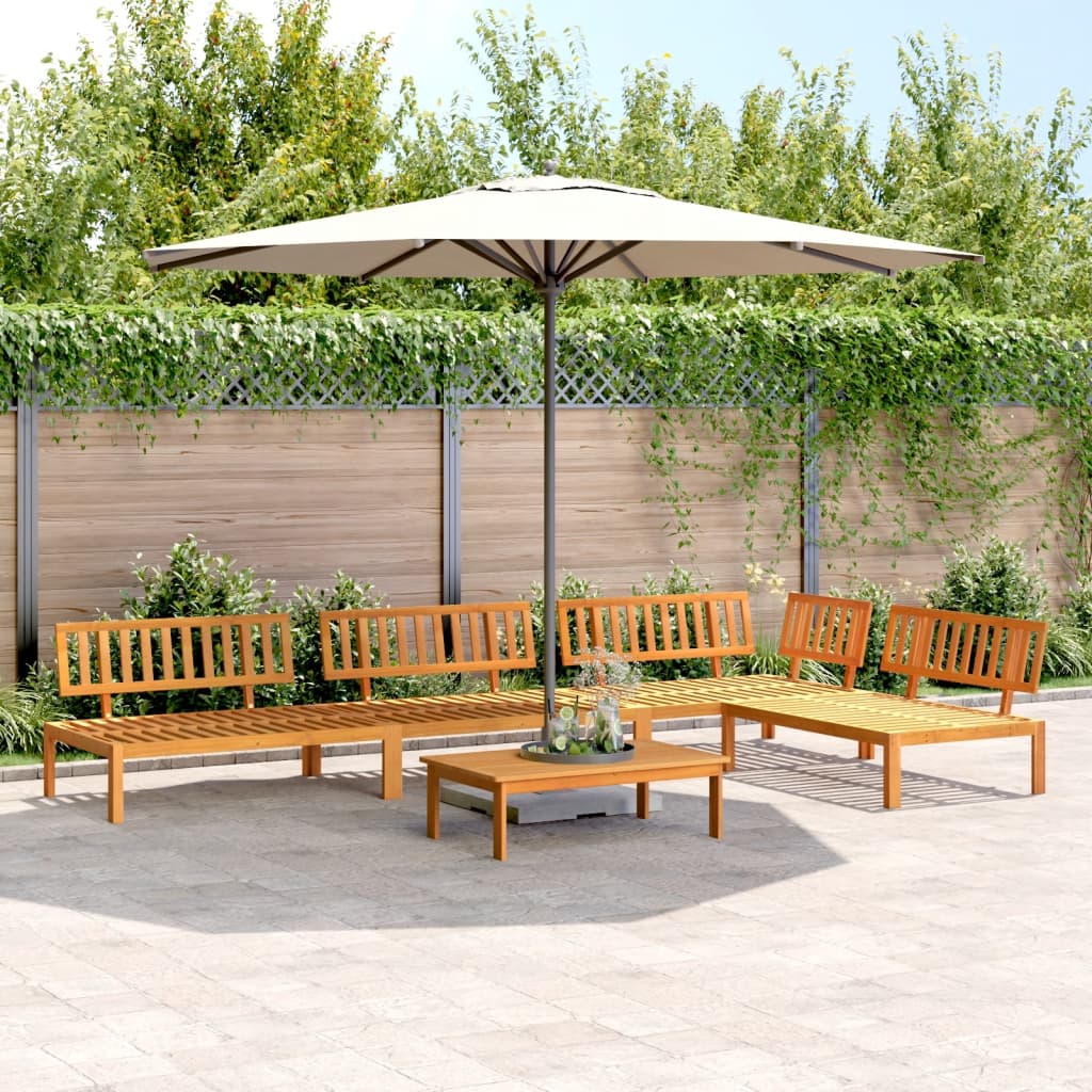 5-delige Loungeset pallet massief acaciahout is nu te koop bij PeponiXL, paradijselijk wonen!