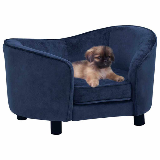 Hondenbank 69x49x40 cm pluche blauw is nu te koop bij PeponiXL, paradijselijk wonen!