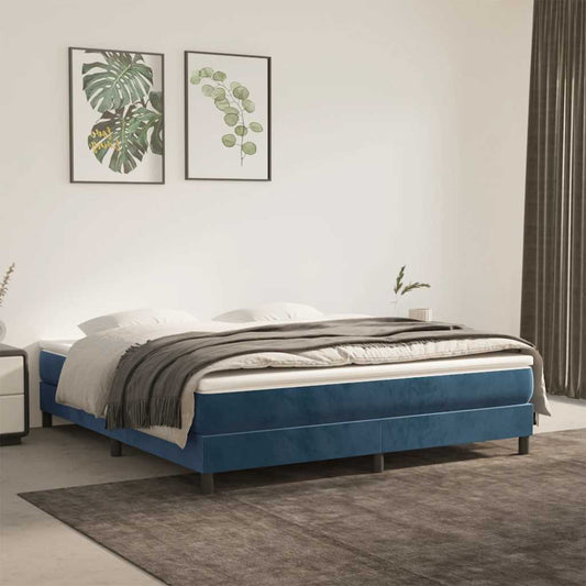 Pocketveringmatras medium 160x210x20 cm fluweel donkerblauw is nu te koop bij PeponiXL, paradijselijk wonen!