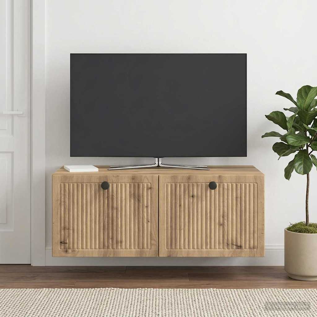 Wandbeugel TV-kast Artisanaal eiken 78,5 x 41 x 30 cm is nu te koop bij PeponiXL, paradijselijk wonen!