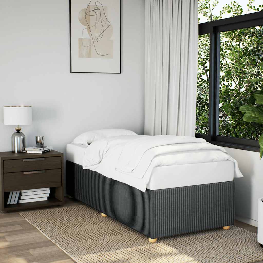 Bedframe zonder matras 90x200 cm stof donkergrijs is nu te koop bij PeponiXL, paradijselijk wonen!