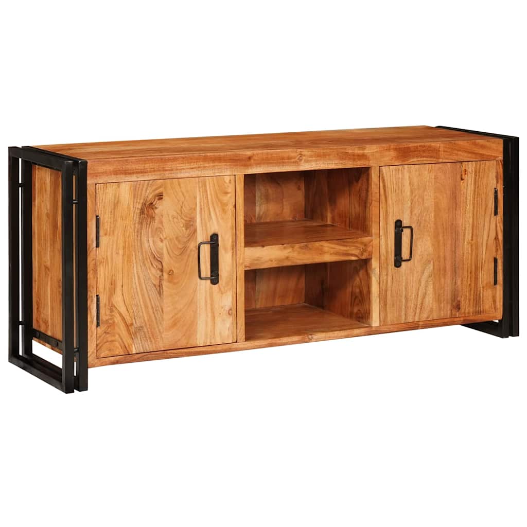 TV-kast met plank Bruin 120 x 33 x 50 cm Massief acaciahout is nu te koop bij PeponiXL, paradijselijk wonen!