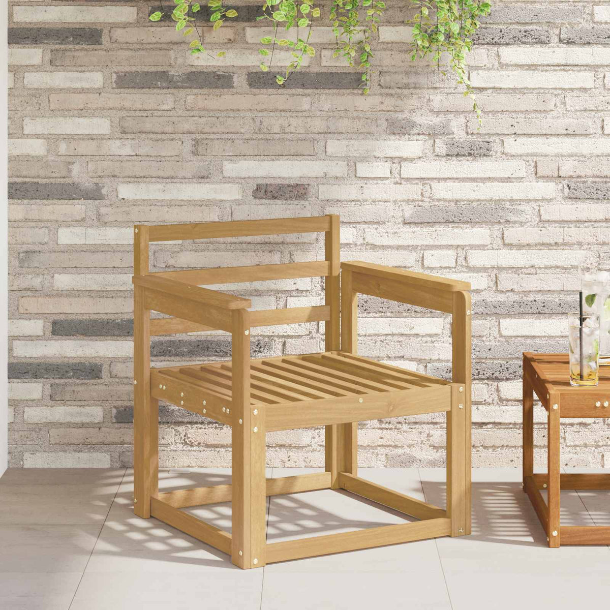 Armleuningen Module 2 pcs Wit 59 x 6 x 61 cm Massief Acaciahout is nu te koop bij PeponiXL, paradijselijk wonen!
