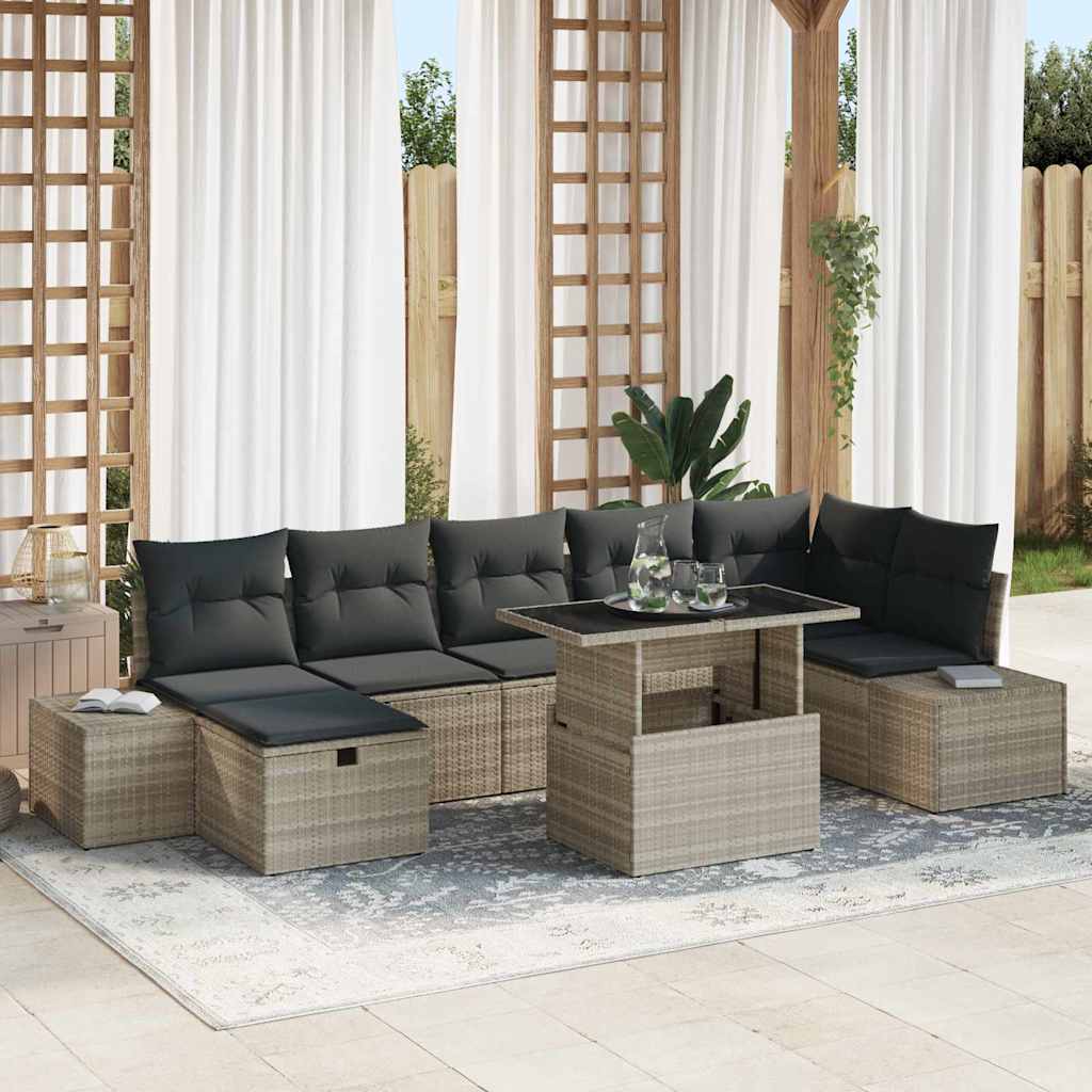 Tuin Sofa Set 8 st poly rattan is nu te koop bij PeponiXL, paradijselijk wonen!
