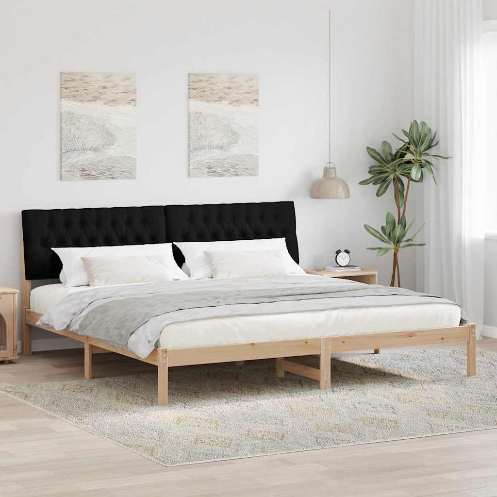 Bedframe met Gevoerd Hoofdgedeelte Bruin 200 x 200 cm is nu te koop bij PeponiXL, paradijselijk wonen!