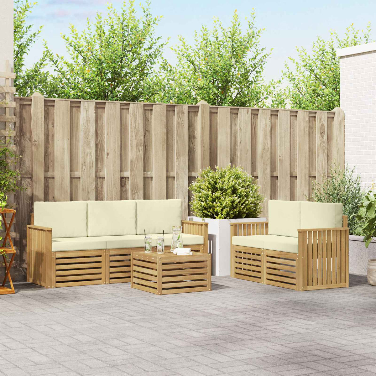 Sofa-Sets Massief Acaciahout is nu te koop bij PeponiXL, paradijselijk wonen!