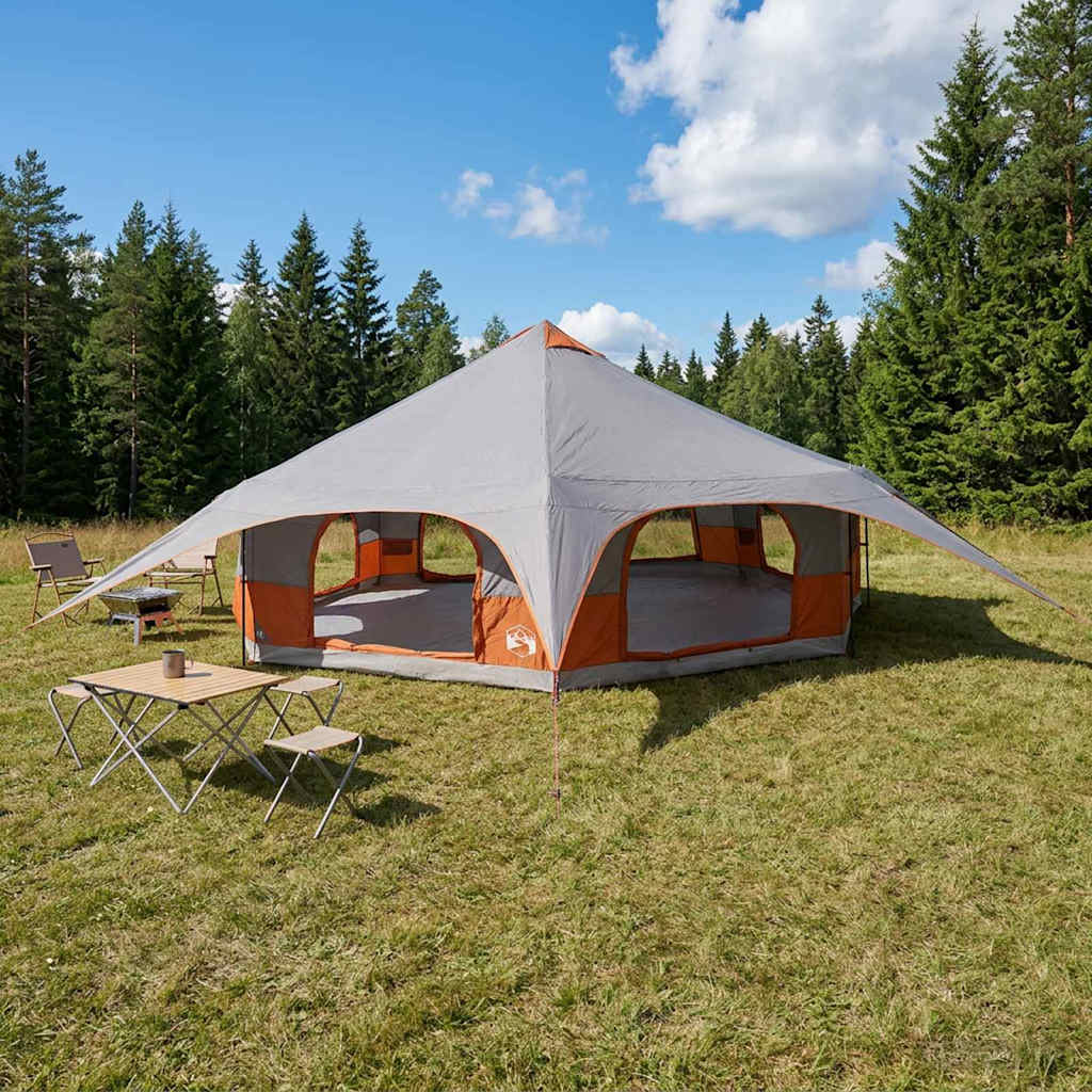 Gezinstent Grijs en Oranje 18-Persoon is nu te koop bij PeponiXL, paradijselijk wonen!