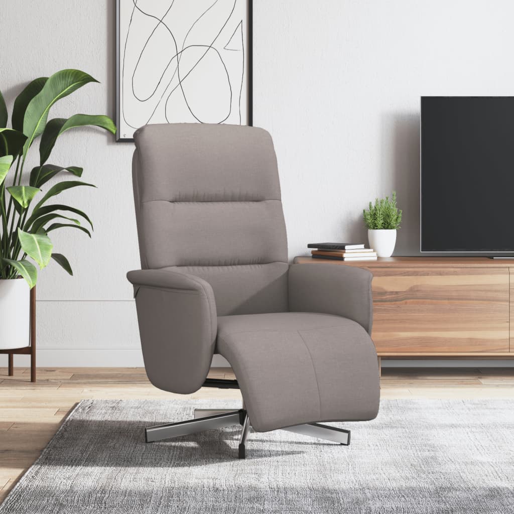 Fauteuil verstelbaar met voetensteun stof taupe is nu te koop bij PeponiXL, paradijselijk wonen!
