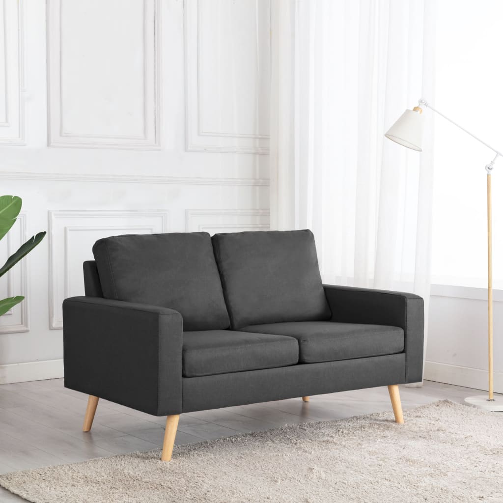 Tweezitsbank stof donkergrijs is nu te koop bij PeponiXL, paradijselijk wonen!
