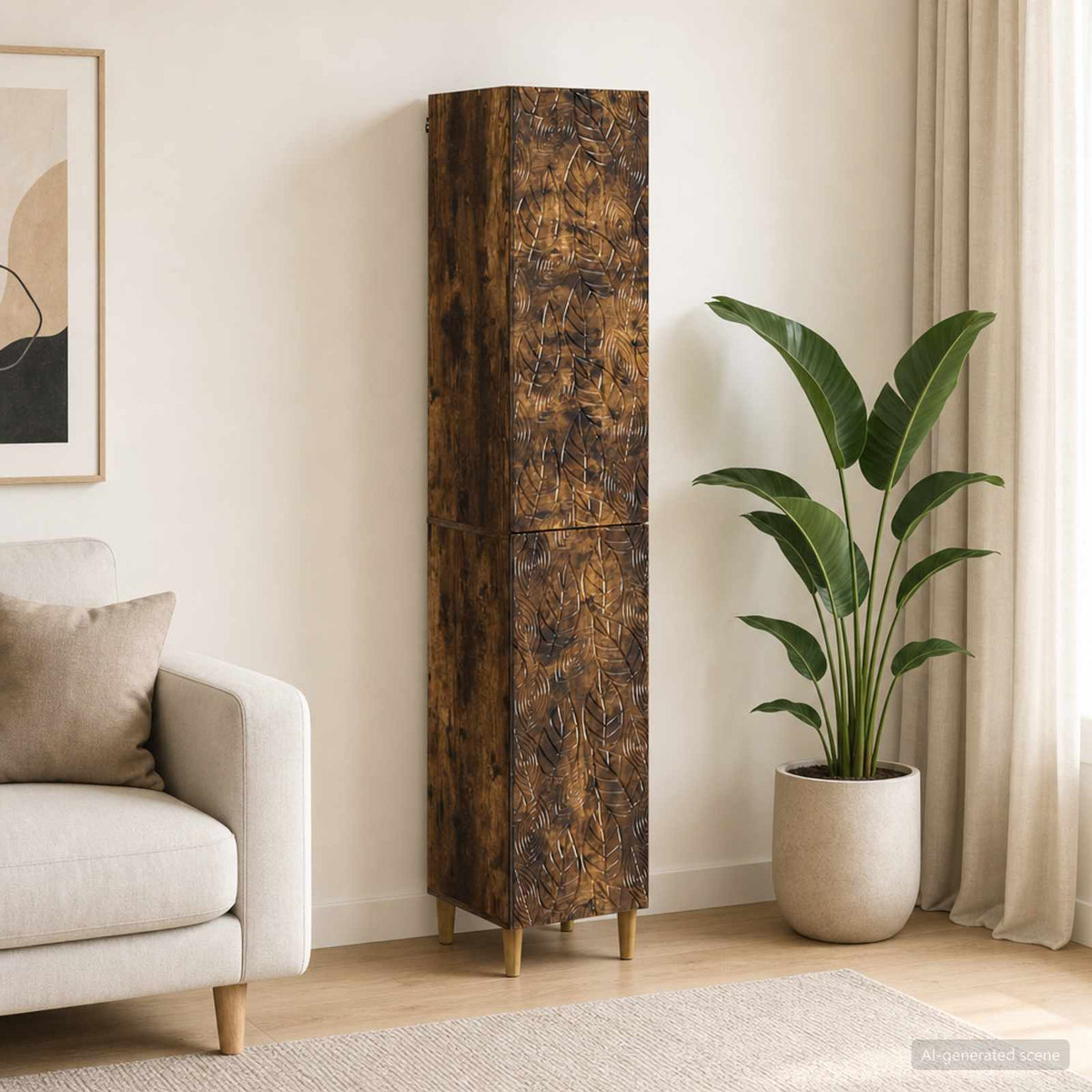Kastenset 2 pcs Gerookt eiken Bewerkt hout is nu te koop bij PeponiXL, paradijselijk wonen!
