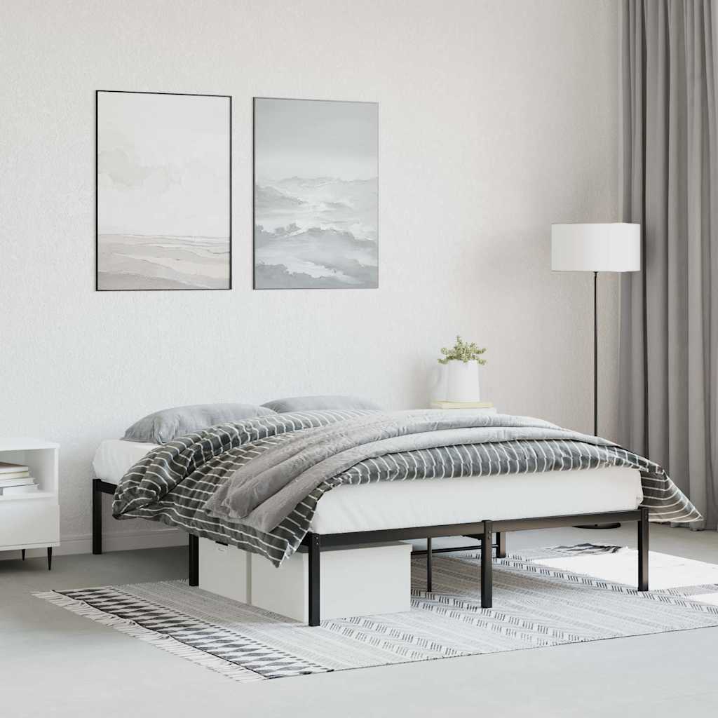 Bedframe metaal zwart 135x190 cm is nu te koop bij PeponiXL, paradijselijk wonen!