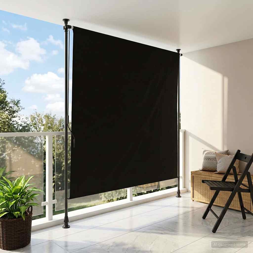 Buiten Rolgordijn Zwart 120 x 270 cm is nu te koop bij PeponiXL, paradijselijk wonen!