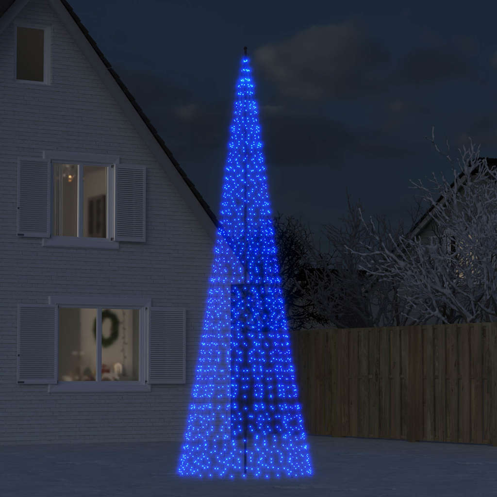 LED-kerstboom 1534 LEDs 500 cm blauw is nu te koop bij PeponiXL, paradijselijk wonen!