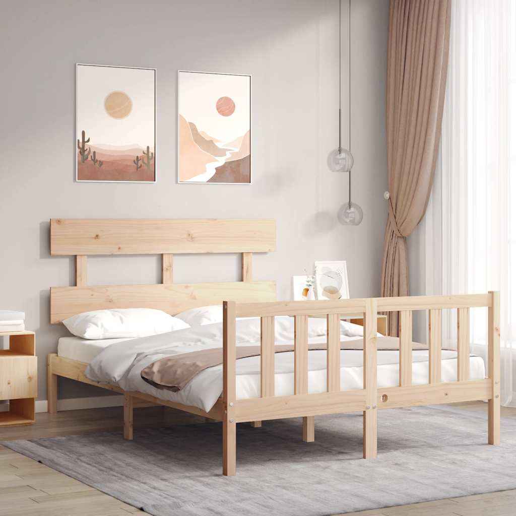 Bedframe zonder matras massief grenenhout 140x200 cm is nu te koop bij PeponiXL, paradijselijk wonen!