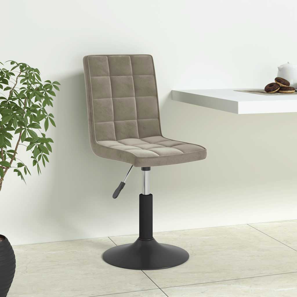Eetkamerstoelen draaibaar 4 st fluweel lichtgrijs is nu te koop bij PeponiXL, paradijselijk wonen!