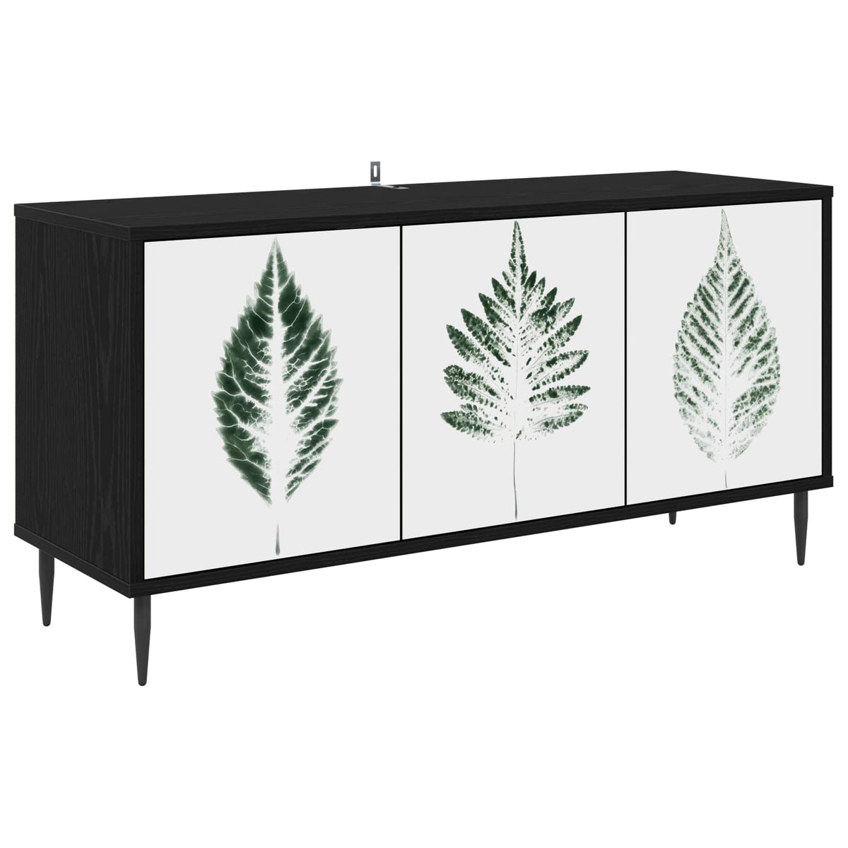 Tv-meubel HANAU 102 x 33 x 51 cm Zwart eiken Bewerkt hout is nu te koop bij PeponiXL, paradijselijk wonen!