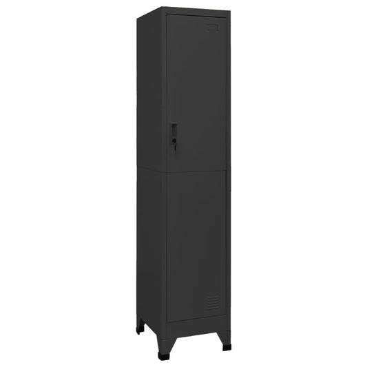 Lockerkast 38x45x180 cm staal antracietkleurig is nu te koop bij PeponiXL, paradijselijk wonen!