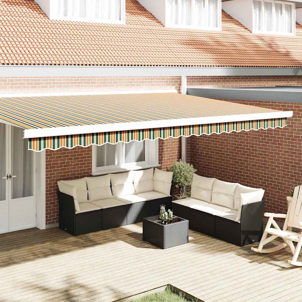 Vervangende markies volant Groen en geel 480 x 20 cm Polyester is nu te koop bij PeponiXL, paradijselijk wonen!