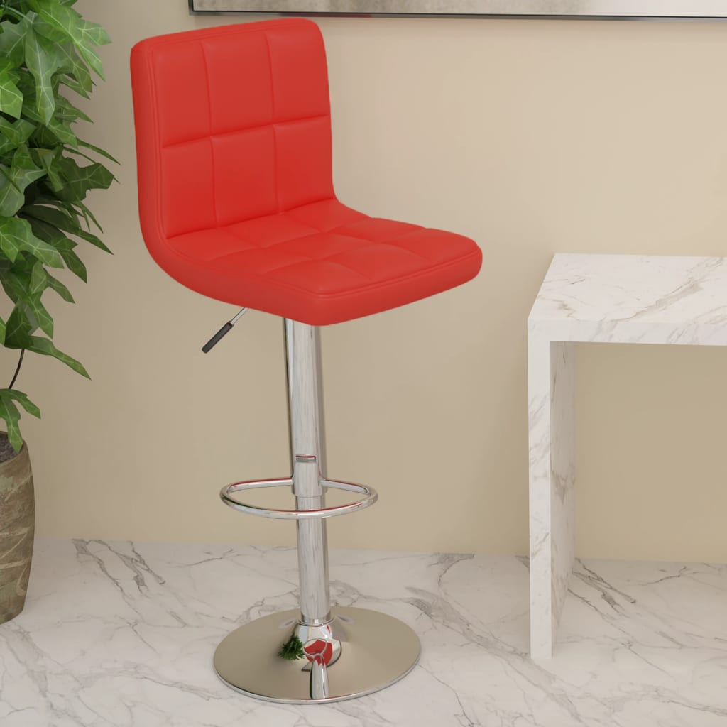 Barkruk kunstleer rood is nu te koop bij PeponiXL, paradijselijk wonen!