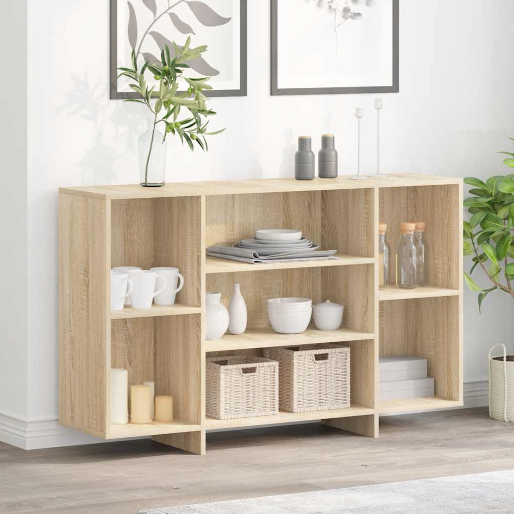 Dressoir 120x30x75 cm bewerkt hout sonoma eikenkleurig is nu te koop bij PeponiXL, paradijselijk wonen!