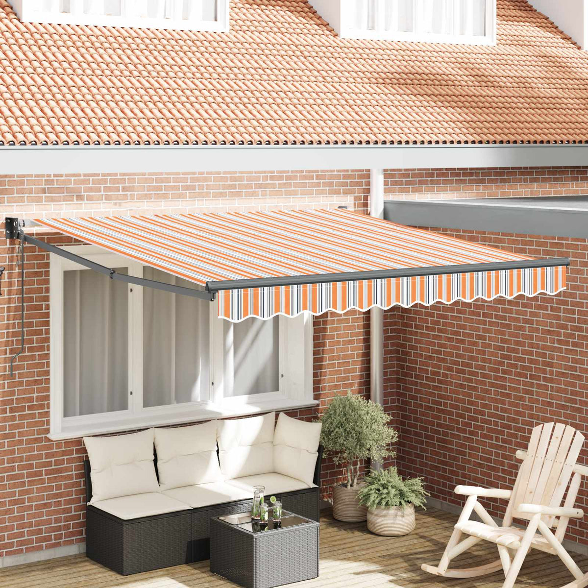 Inklapbaar Zonnescherm Multikleur 300 x 250 cm is nu te koop bij PeponiXL, paradijselijk wonen!