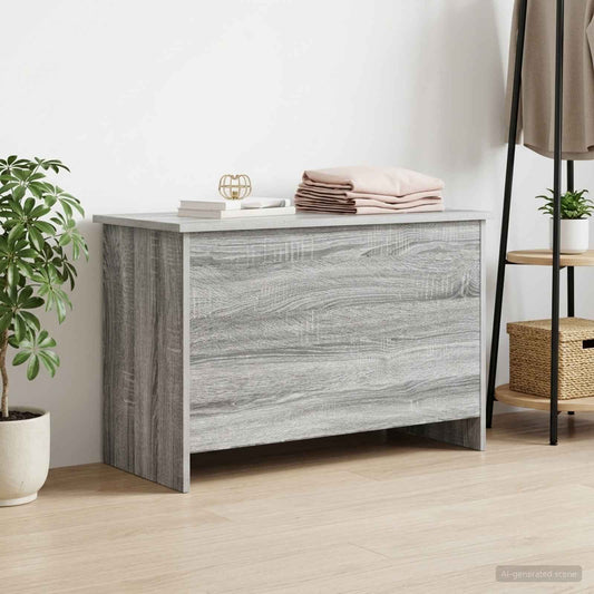 Opbergkist met opslag Grijs Sonoma 80 x 40 x 50 cm Bewerkt hout is nu te koop bij PeponiXL, paradijselijk wonen!