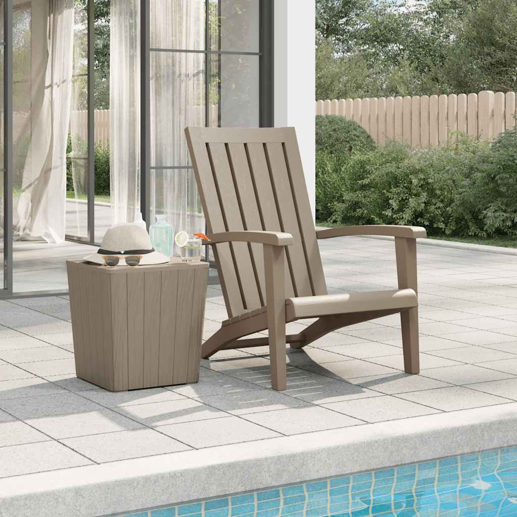 Tuinstoel Adirondack polypropeen lichtbruin is nu te koop bij PeponiXL, paradijselijk wonen!