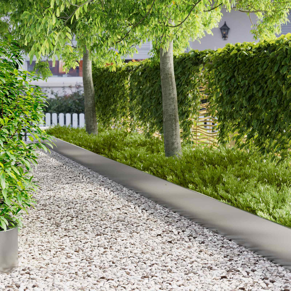 Gazonrand 20 pcs 103 x 30 cm Staal Zilverkleurig is nu te koop bij PeponiXL, paradijselijk wonen!