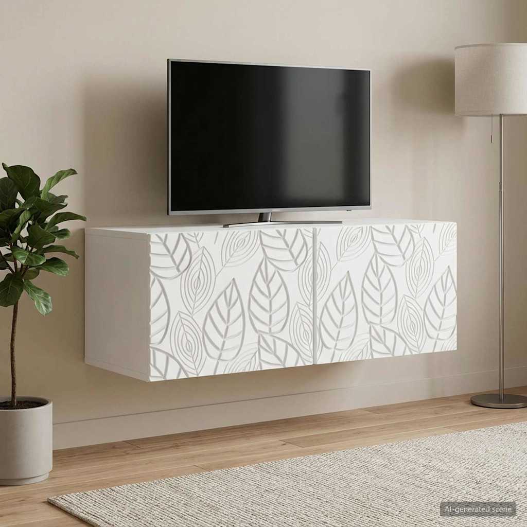 Wandbeugel TV-kast 78,5 x 41 x 30 cm Wit Bewerkt hout is nu te koop bij PeponiXL, paradijselijk wonen!