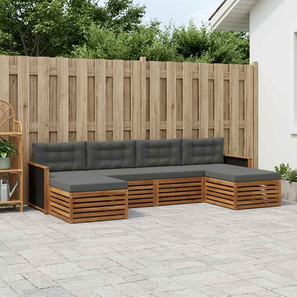 Sofa-Sets met kussen 6 pcs Massief Acaciahout is nu te koop bij PeponiXL, paradijselijk wonen!