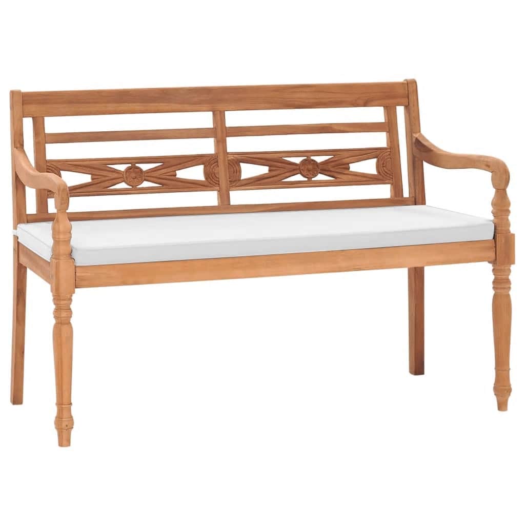 Bank Batavia met kussens 120 cm teakhout is nu te koop bij PeponiXL, paradijselijk wonen!