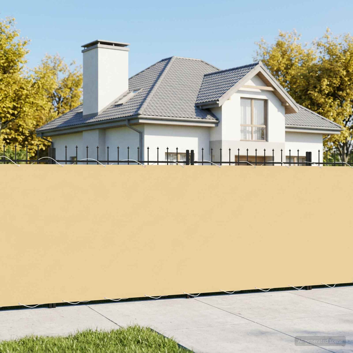 Balkon Privacy Scherm 200 x 700 cm Stof met PU-coating Zand is nu te koop bij PeponiXL, paradijselijk wonen!