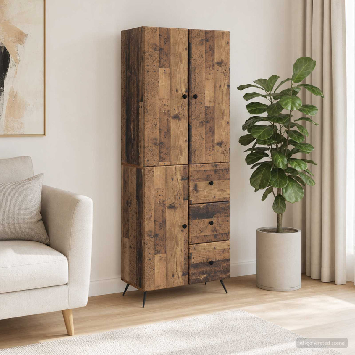 Kastenset 2 pcs Oud hout Bewerkt hout is nu te koop bij PeponiXL, paradijselijk wonen!